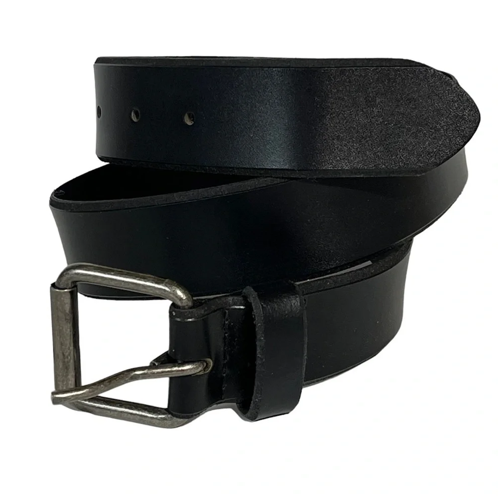 Mens Classic‎ Black Genuine Top Grain Leather Belt Made in Mexico Size 32